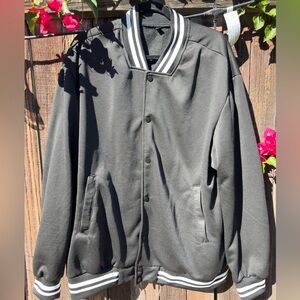 Men's Black Bomber Jacket XL